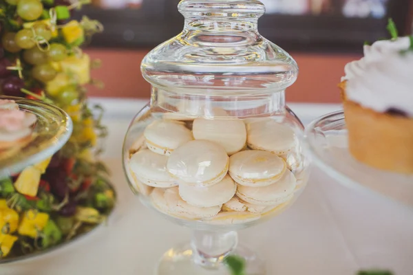 Mesa de sobremesa. Barra de doces — Fotografia de Stock