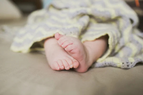 Adorable bebé recién nacido pies — Foto de Stock