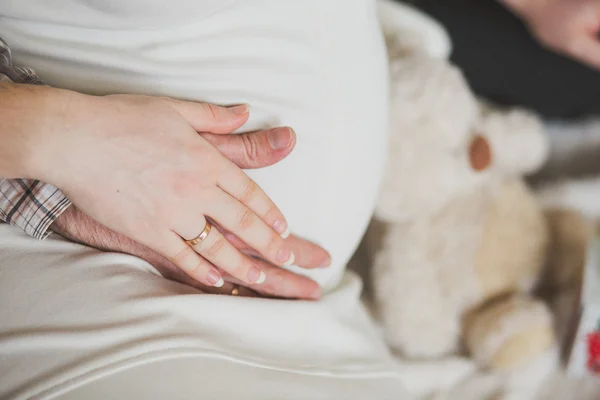 Chiudi immagine della donna incinta — Foto Stock