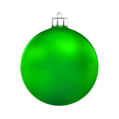 beyaz zemin üzerine yeşil mükemmel Noel top