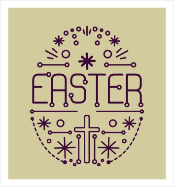 tarjeta de felicitación con huevos de Pascua