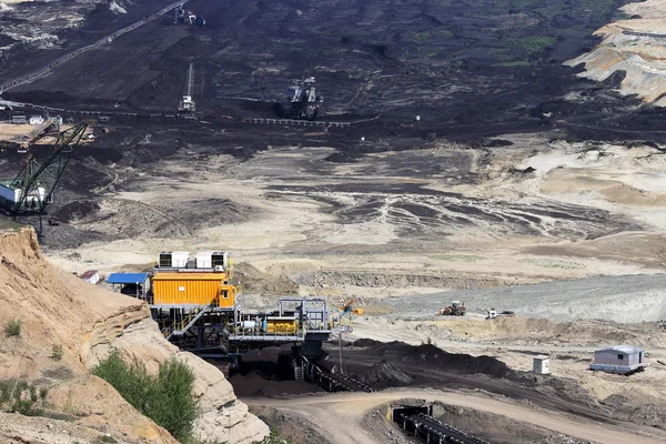 Otevřít pit uhlí důlní těžební průmysl — Stock fotografie