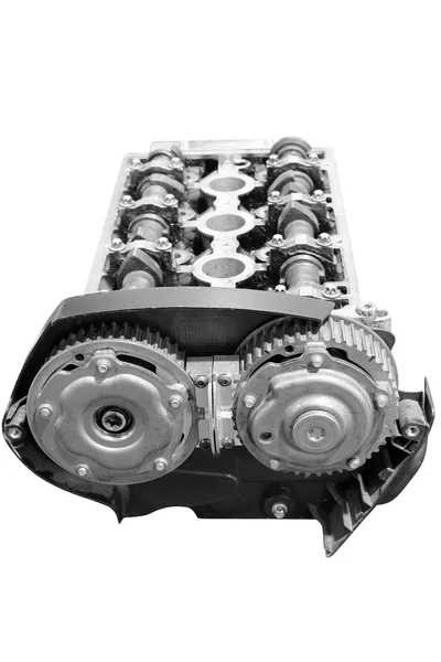 Car engine camshaft isolated in white — Stock Photo, Image