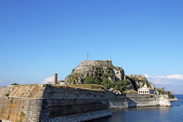 Oude Fort Corfu stad Griekenland zomerseizoen — Stockfoto