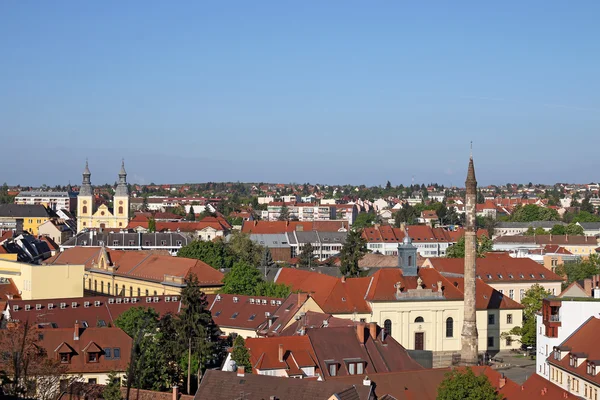 Gród słynny minaret Eger Węgry — Zdjęcie stockowe