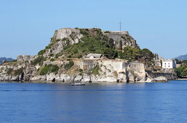 Oude Fort Corfu stad Griekenland zomerseizoen — Stockfoto