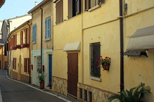 Casas Antiguas Calle Rimini Italia — Foto de Stock