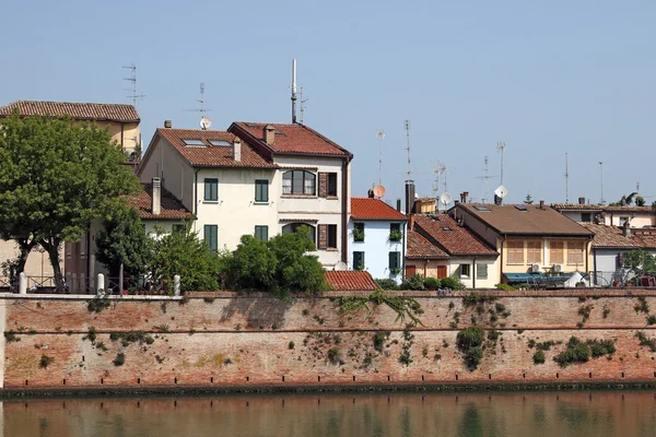 Staré domy na Porto Canale Rimini Itálie — Stock fotografie