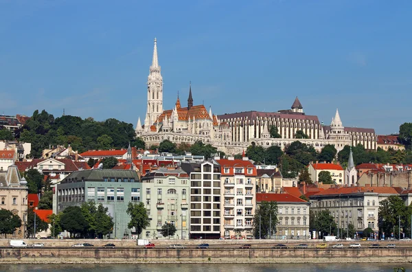Fisherman towers on Danube riverside Budapest Hungary — Stock Photo, Image