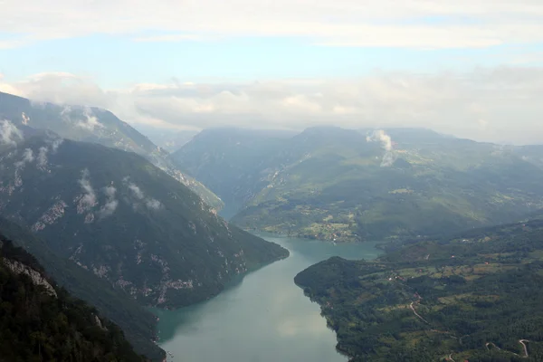 Canyon Drina Folyó Tara Hegyi Szerbia — Stock Fotó