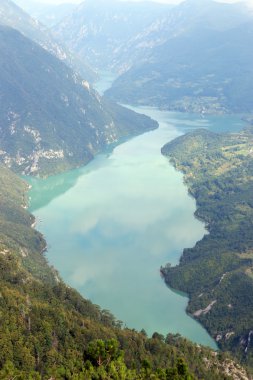 Drina nehir Tara dağ manzarası