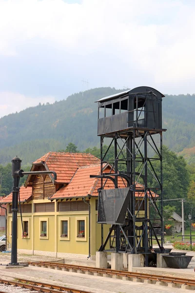 Old railway station on mountain — Stock Photo, Image