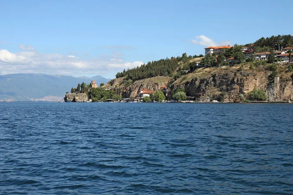 Jovan Kaneo Iglesia Ohrid Macedonia Paisaje Verano Temporada — Foto de Stock