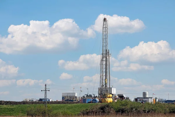 Impianto Perforazione Petrolio Gas Terrestre — Foto Stock