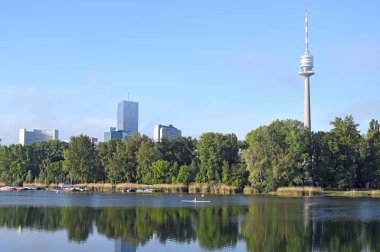 Viyana şehri Tuna Nehri Sabah