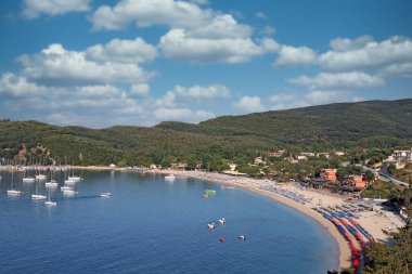 Parga Yunanistan 'da Valtos plajı yaz mevsimi