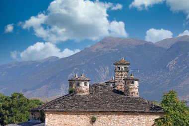 Stone house roof in Ioannina Greece