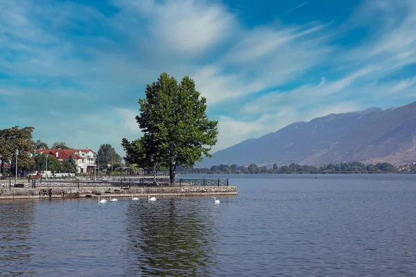 Pamvotis Lake Ioannina Landscape Greece — Foto de Stock