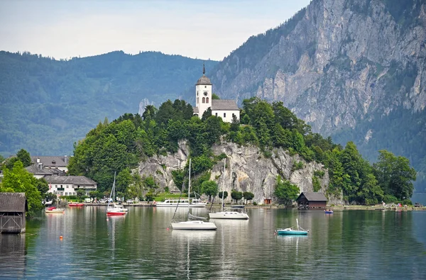 Kaplica Johannesberga Traunkirchen Traunsee Salzkammergut Austria — Zdjęcie stockowe