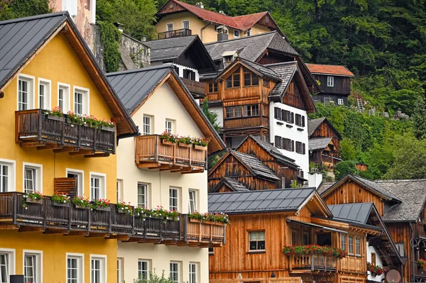 Old Houses Hallstatt Village Austria — Stock Photo, Image