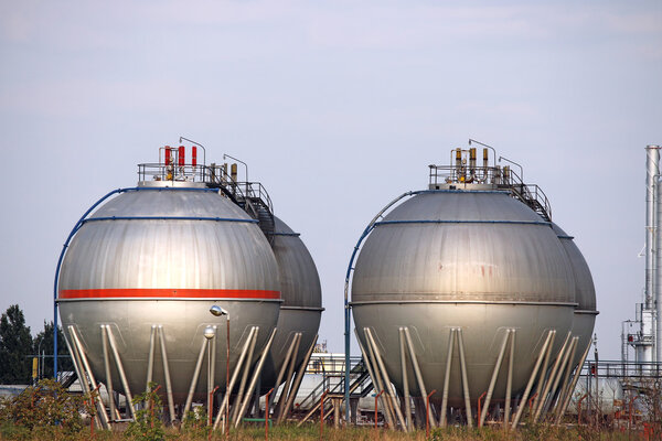 oil tanks on field industry zone