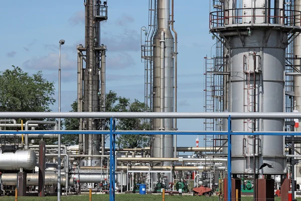Petroquímica fábrica detalhe indústria zona — Fotografia de Stock