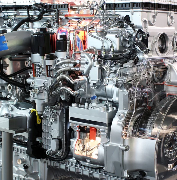 Heavy truck engine detail transport — Stock Photo, Image