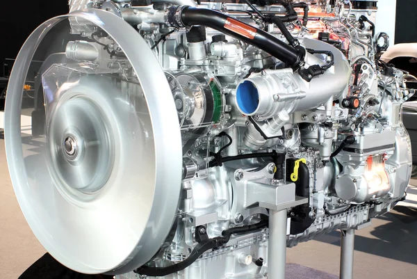 Heavy truck engine closeup — Stock Photo, Image