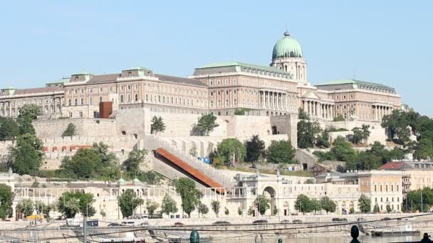 Castillo de Buda monumento histórico Hungría — Vídeo de stock