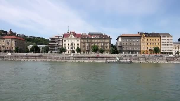 Budapest Donau-Ufer — Stockvideo