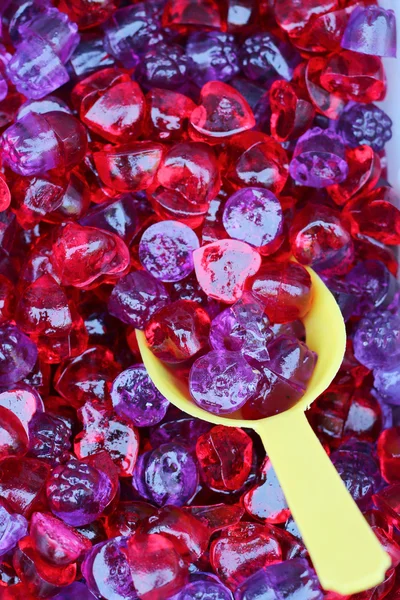 Red and purple sweet gummy closeup — Stock Photo, Image