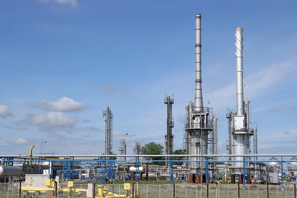 Petrochemické závody ropný průmysl — Stock fotografie