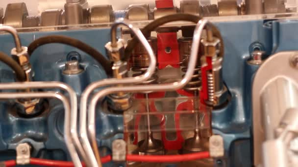 Auto motor vačkového hřídele a ventily detail