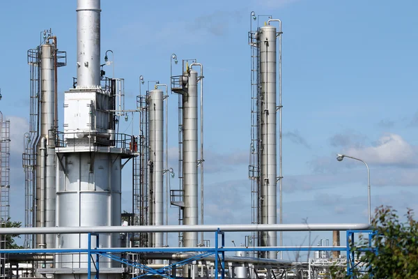 Petrolkémiai gépek részletes ipari zóna — Stock Fotó