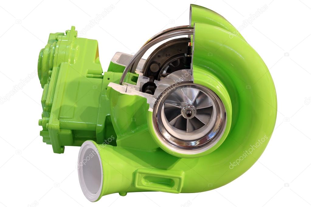 turbo charger isolated on white