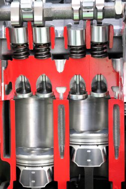 Araba motor piston ve vanalar