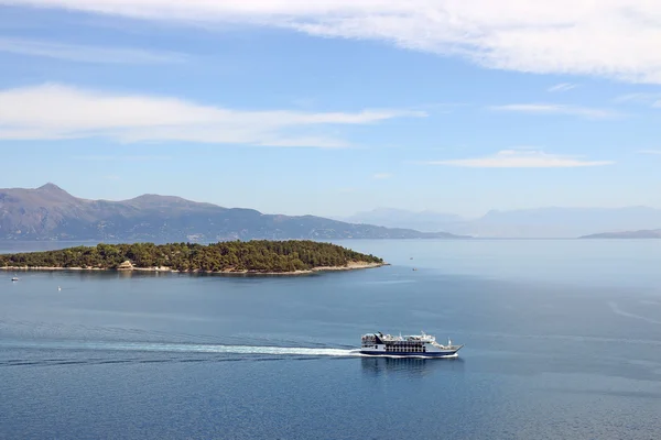 Veerboot Corfu eiland Griekenland — Stockfoto
