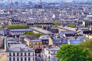 Montmartre, Paris, Fransa 'dan Paris' in Panoramik Manzarası