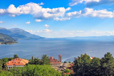 Kuzey Makedonya 'nın Ohri kentinde Azizler Kilisesi Clement ve Panteleimon
