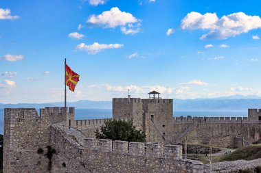 Samuel 'in Makedon bayrağıyla Kalesi, Ohri, Kuzey Makedonya