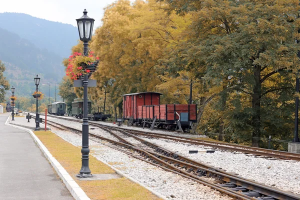 Railroad station op berg — Stockfoto