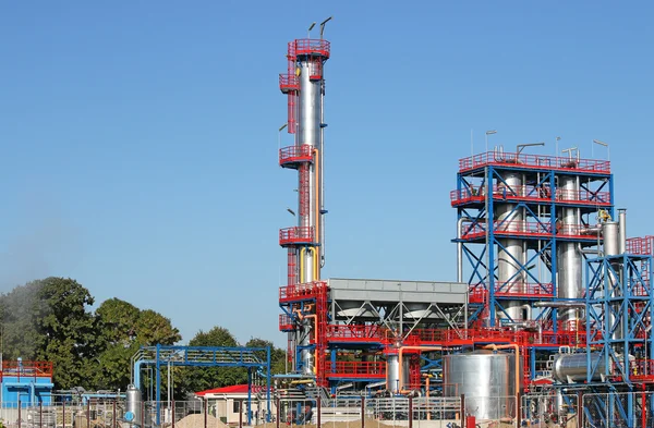 Raffineria industria petrolifera impianto petrolchimico — Foto Stock