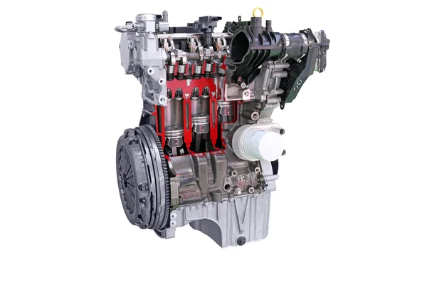 Car engine isolated on white — Stock Photo, Image