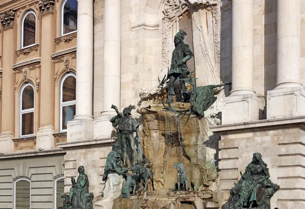 Castello di Buda Fontana di Matthias Budapest Ungheria — Foto Stock
