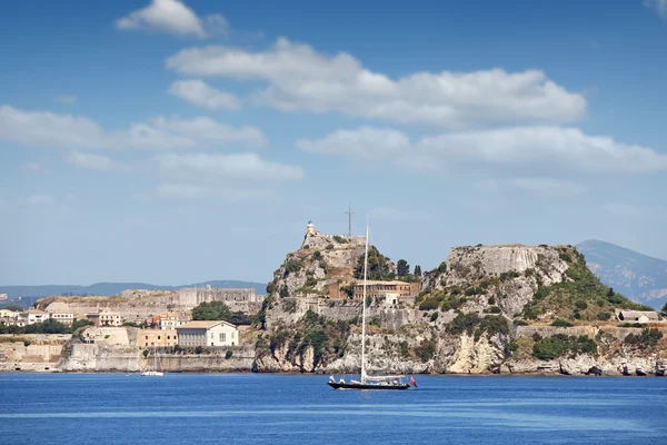 Antigua fortaleza y ciudad de Corfú Grecia — Foto de Stock