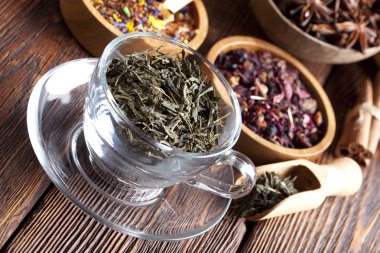 Kuru çay yaprakları karışımı