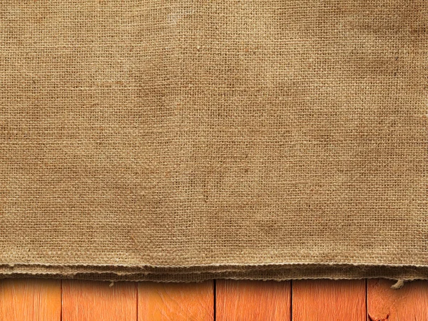 木製と織物背景 — ストック写真