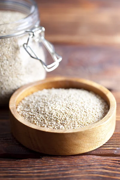 White quinoa in bowl — Stock Photo, Image