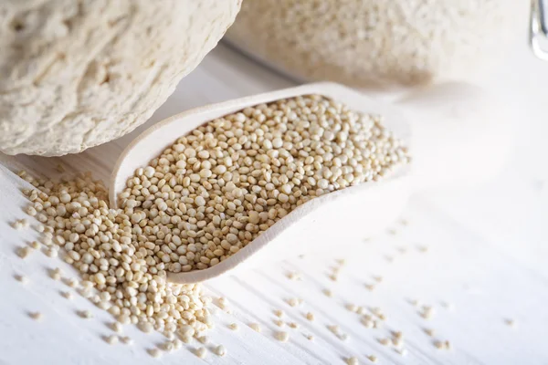 Vit quinoa i skål — Stockfoto