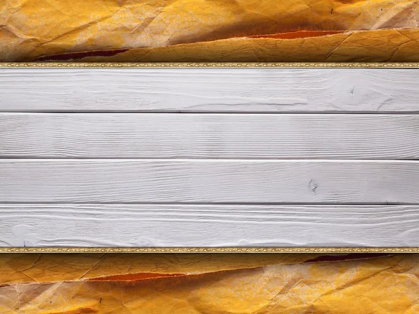 Planches en bois sur fond de papier — Photo